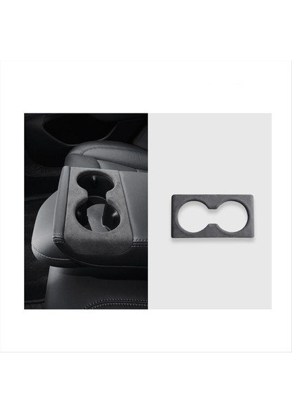 Tesla 2024 Model 3 Highland Otomobil Arka Arka Köprü Su Kupası Kapak Süet Süet Arka Sıra Kupa Tutucu Yama Aksesuarları (Yurt Dışından) fiyatları