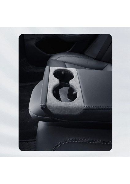 Tesla 2024 Model 3 Highland Otomobil Arka Arka Köprü Su Kupası Kapak Süet Süet Arka Sıra Kupa Tutucu Yama Aksesuarları (Yurt Dışından) indirimleri