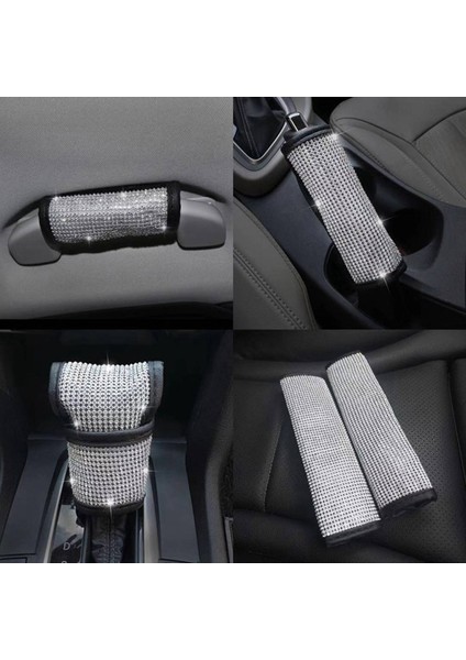 4 Paket Emniyet Kemeri Omuz Pedleri Parlaklık Kristal Araba Emniyet Kemeri Kapakları ve 1x Otomatik Vardiyalı Dişli Kapağı Parlaklık Kristal (Yurt Dışından) indirimleri