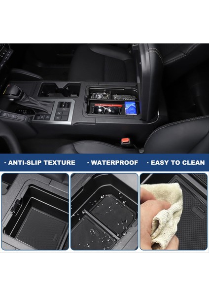 Toyota Land Cruiser Için 250 Prado LC250 2024 Merkez Konsol Organizatör Çift Katmanlı Kol Standı Saklama Kutusu Tepsi Aksesuarları (Yurt Dışından) fiyatları