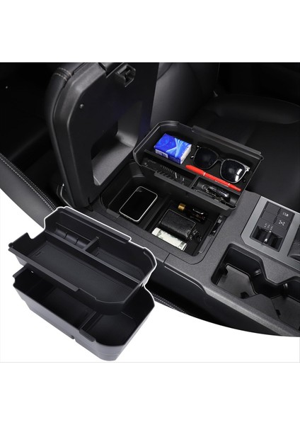 Toyota Land Cruiser Için 250 Prado LC250 2024 Merkez Konsol Organizatör Çift Katmanlı Kol Standı Saklama Kutusu Tepsi Aksesuarları (Yurt Dışından) modelleri