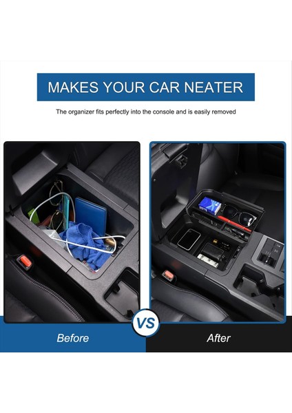 Toyota Land Cruiser Için 250 Prado LC250 2024 Merkez Konsol Organizatör Çift Katmanlı Kol Standı Saklama Kutusu Tepsi Aksesuarları (Yurt Dışından) fırsatları