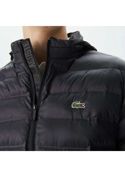 Synthetic Fill Jacket Gizlenebilir Kapişonlu Şişme Erkek Mont Siyah fiyatları