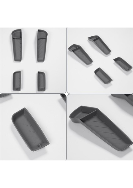 Tesla Model S Kapı Yan Saklama Kutusu Araba Kapı Koyu Şemsiye Tepsisi Organizatör Su Geçirmez Silikon Pad Gri (Yurt Dışından) fiyatları