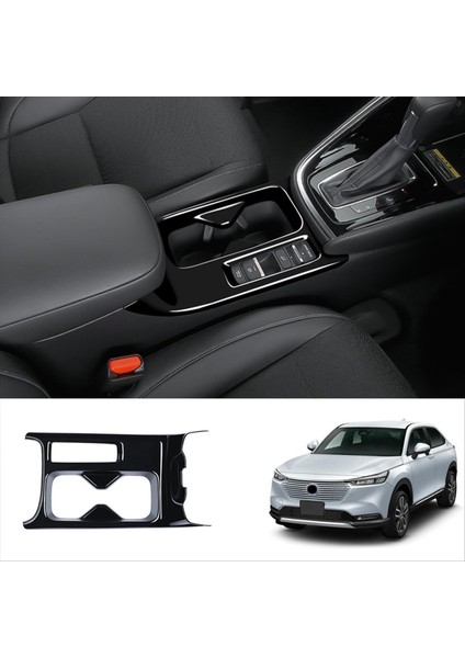 Araba Merkezi Konsol Su Kupası Tutucu Dekorasyon Kapağı Honda Hrv Hr-V Vezel 2021-2022 Parlak Siyah Rhd (Yurt Dışından) indirimleri