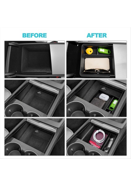 Tesla Model 3 2024 Highland Console Arm -Some Gizli Çekmece Depolama Kutusu Aksesuarları Için Merkez Konsol Organizatör Tepsileri (Yurt Dışından) fiyatları