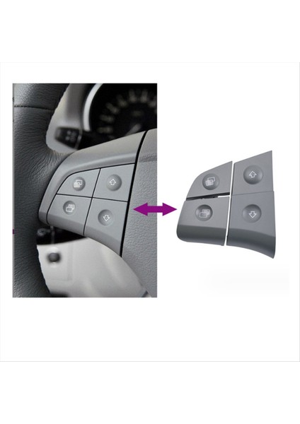 Mercedes Için Araç Direksiyon Simidi Kontrol Anahtarı Düğmesi Benz W164 ml Gl B/r Sınıfı W251 W245 Gri (Yurt Dışından) modelleri