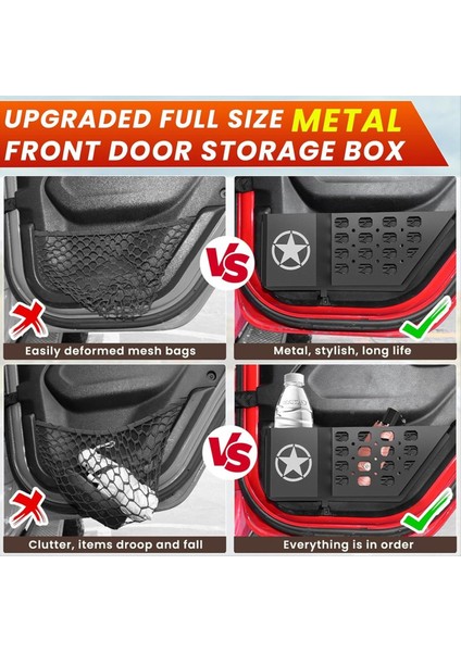 Jeep Wrangler Için Arka Kapı Depolama Kutusu Cepleri Jl Gladiator Jt 2018-2025 Yan Ekle Organizatör Kutusu Iç Aksesuarlar (Yurt Dışından) fırsatları