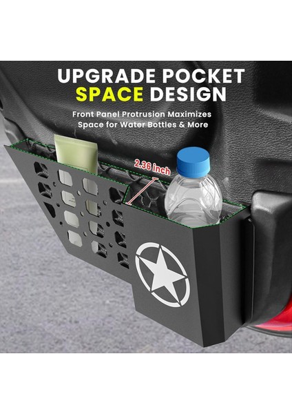 Jeep Wrangler Için Arka Kapı Depolama Kutusu Cepleri Jl Gladiator Jt 2018-2025 Yan Ekle Organizatör Kutusu Iç Aksesuarlar (Yurt Dışından) indirimleri