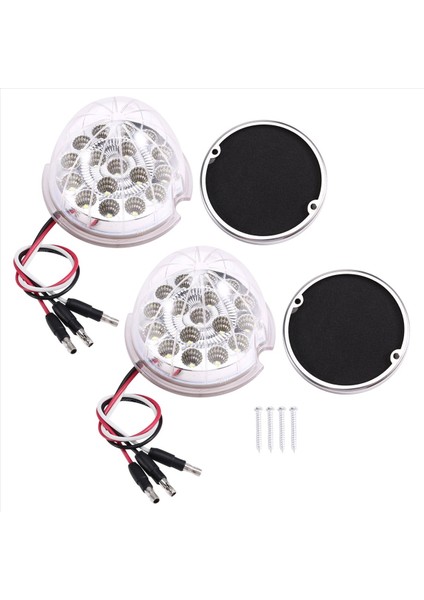 2pcs 17LED Karpuz Işığı Yarı Kamyon Durdurma Dönüş Sinyal Işaretleyici Lambalar Araba Kamyonu Tekne Beyaz (Yurt Dışından)