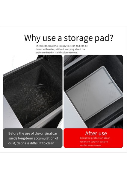 Tesla Model 3+ Için Yeni Model 3 2024 Merkezi Kontrol Kolçak Kutusu Silikon Pad Depolama Araba Iç Aksesuarlar Siyah (Yurt Dışından) fırsatları