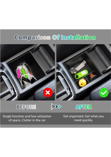 Mg Hs/mg Ehs Ev 2018-2024 Merkez Konsolu Organizatör Kolçak Saklama Kutusu Torsiyeri Kutusu Iç Aksesuarlar Için 2x (Yurt Dışından) modelleri