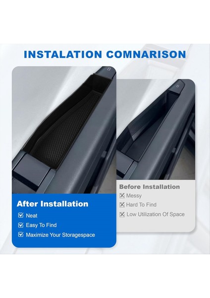 Ön Kapı Kolu Tesla Cybertruck 2024 Iç Aksesuarlar Için Saklama Kutusu Tepsisi (Yurt Dışından) modelleri