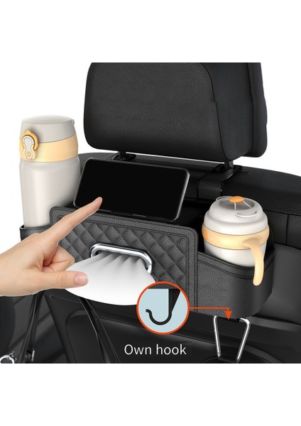 Araba Koltuğu Arka Depolama Kutusu Çok Fonksiyonlu Otomatik Doku Evrensel Arka Koltuk Su Kupası Tutucu Asma Organizatör Turuncu (Yurt Dışından) indirimleri