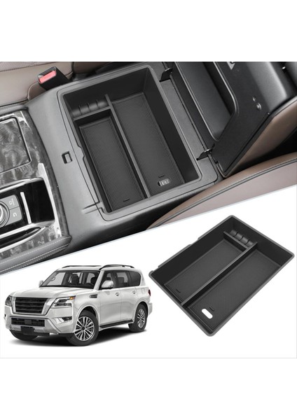 Nissan Armada Için 2021-2023 Infiniti QX80 2022 2023 Merkez Konsol Organizatör Kol Tabanı Saklama Kutusu Tepsi Aksesuarları (Yurt Dışından) fiyatları