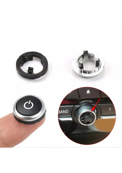 Araba Radyosu Anahtarı Knob CD Makine Anahtarı Düğmesi 64119350272 Bmw 5 7 Serisi X5 X6 F02 F07 F10 F15 F16 (Yurt Dışından) fırsatları