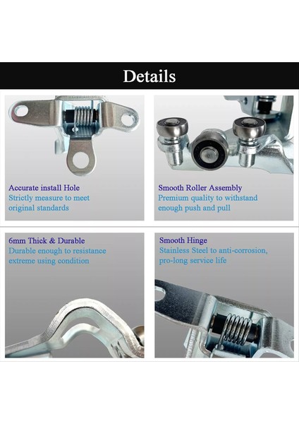 Toyota Sienna 2011-2020 Için Sol Yan Orta Merkez Sürgülü Kapı Menteşe Düzeneği 68390-08041 6839008041 (Yurt Dışından) modelleri