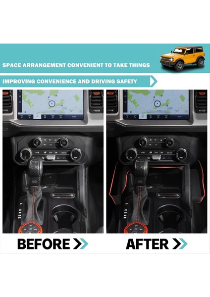 Araba Kapı Tutucu Saklama Kutusu Merkezi Konsol Dişli Vites Saklama Kutusu Tepsisi Ford Bronco 2021 2022 2023 Aksesuarlar (Yurt Dışından) fiyatları