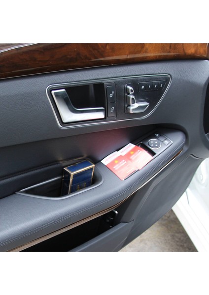 Mercedes Benz Için 2008-2015 E Sınıfı W212 Kapı Tutucu Konteyner Tutucu Tepsi Depolama Kutusu Araba Organizatör Aksesuarları Ön B (Yurt Dışından) modelleri