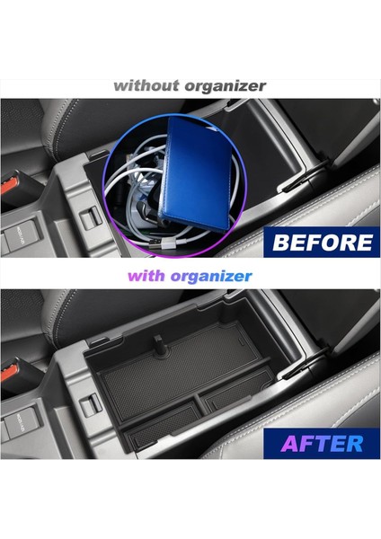 Subaru Crosstrek 2023 2024 Merkez Konsol Organizatörü Için Arm Emri Saklama Kutusu Telefon Kartı Tutucu Saklama Kutusu Tepsisi (Yurt Dışından) modelleri