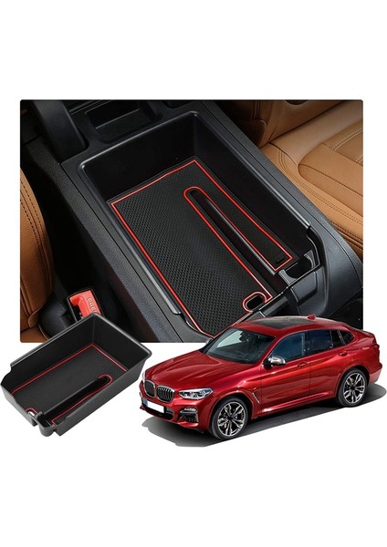 Bmw X3 G01 X4 G02 2018-2021 Otomobil Merkez Konsolu Koltuk Kutusu Kutu Kutusu Palet Tepsi Konteyneri Kauçuk Matlı (Yurt Dışından) fiyatları