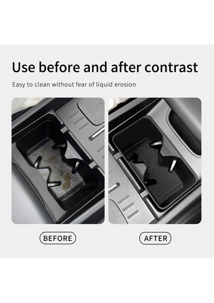 Araba Su Kupası Tutucu Merkezi Kontrol Içecekleri Hyundai Santa Fe 2024 Iç Aksesuarlar Için Silikon Depolama Tepsisi (Yurt Dışından) indirimleri