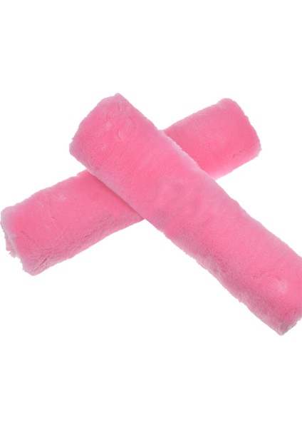 Peluş Araba Emniyet Kemeri Omuz Pedleri Kapak Kış Kabarık Kablo Demeti Emniyet Kemeri Koltuk Kapaklar Araba Stil Pembe (Yurt Dışından)