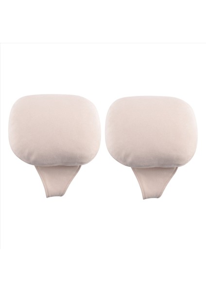 2x Araba Evrensel Ultra Yumuşak Başlık Boyun Koltuğu Yastık Başlığı Mercedes-Benz Bej Için Kapak Kapağı (Yurt Dışından)