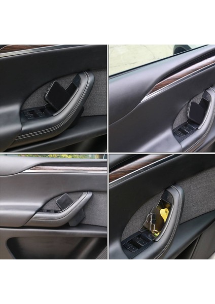 Tesla Için Kapı Kolu Saklama Kutusu Model x Ön Kapı Saklama Kutusu Yan Abs Tepsisi Gizli Organizatör Model x Için (Yurt Dışından)