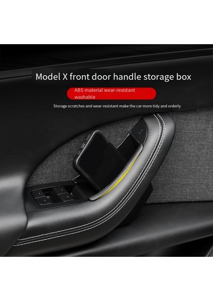 Tesla Için Kapı Kolu Saklama Kutusu Model x Ön Kapı Saklama Kutusu Yan Abs Tepsisi Gizli Organizatör Model x Için (Yurt Dışından) fırsatları