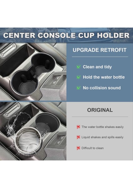 Ford Bronco 2021-2023 2/4 Kapı Aksesuarları Için Merkez Konsol Su Bardağı Tutucu Ekleme (Yurt Dışından) indirimleri