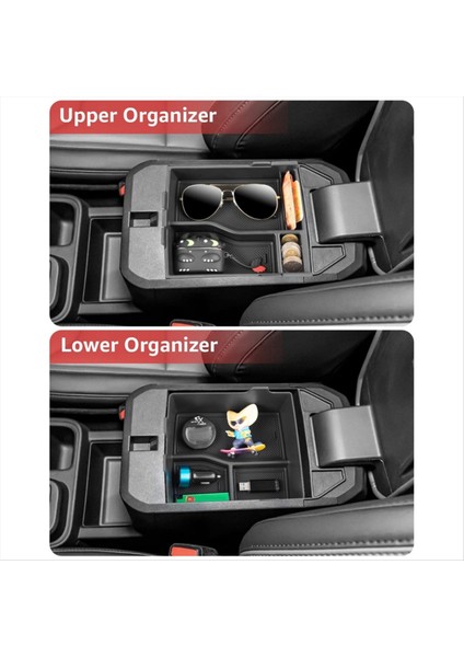 Ford Maverick Için Orta Konsol Organizatör Tepsisi 2022 2023 2024 Aksesuarlar Kolçak Saklama Kutusu Para Konteyneri 2 Pcs (Yurt Dışından) modelleri