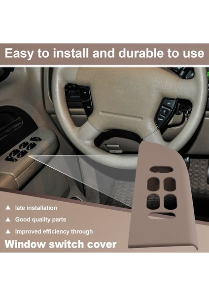 Araba Ön Sürücü Yan Kapı Paneli Pencere Anahtarı Çerçeve Trim Kapak 4L1Z14525AAA Ford Expedition Için 2004-2006 Lhd A (Yurt Dışından) modelleri