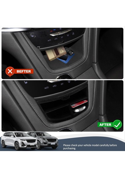 Cadillac Xt5 Için Merkez Konsol Organizatörü 2016-2023 Xt6 2020-2023 Flocked Depolama Organizatör Konsolu Tepsi Depolama Kutusu (Yurt Dışından) fırsatları