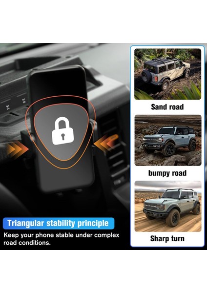 Ford Bronco 2021-2023 Için Gösterge Tablosu Telefon Tutucu Ayarlanabilir Orta Konsol Döşeme Depolama Tepsisi Cep Telefon Montajı (Yurt Dışından) fırsatları