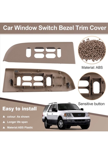 Araba Ön Sürücü Yan Kapı Paneli Pencere Anahtarı Çerçeve Trim Kapak 4L1Z14525AAA Ford Expedition Için 2004-2006 Lhd A (Yurt Dışından) fırsatları