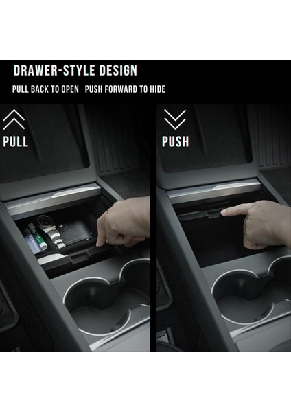 Tesla Model 3 Için Yükseltilmiş Merkez Konsolu Organizatör Tepsisi Highland 2024 Flocked Art Resim Saklama Kutusu Iç Aksesuarlar (Yurt Dışından) indirimleri