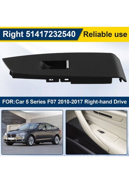 Araba Sağ Ön Pencere Anahtarı Asansör Paneli Kapı Kol Tabanları Paneli Tirm 51417232540 Bmw 5 Serisi F07 2010-2017 Rhd (Yurt Dışından) fırsatları