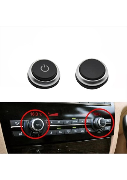 2pcs Araç Klima Ayarlaması Knob A/c Anahtar Düğmesi 61319393931 Bmw 5 7 Serisi X5 X6 F10 F07 F02 F15 F16 (Yurt Dışından) modelleri