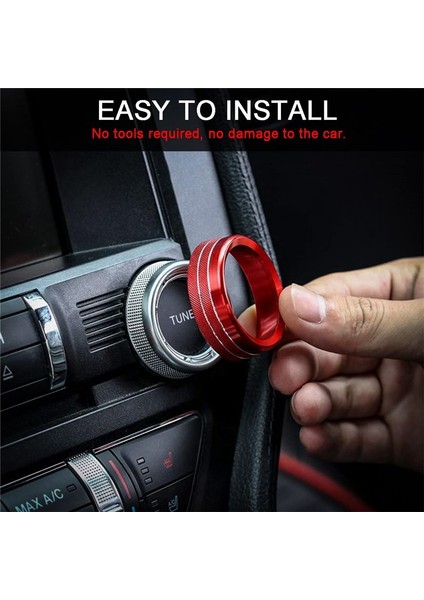 Orta Konsol Ses Far Topçası Dekoratif Yüzük Iç Düğme Halkası Ford Mustang Için Otomatik Aksesuarlar 15-20 Mavi (Yurt Dışından) fırsatları