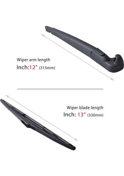 2x Arka Silecek Kol Bıçağı Düzeneği - Jeep Wrangler Için Jk 2007-2016 (Yurt Dışından) fırsatları