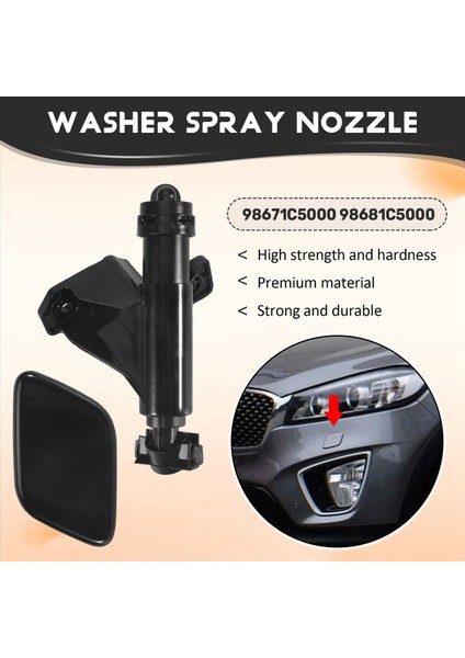 Far Rondelası Kafa Işık Lambası Temizlik Sprey Pompası+ Kia Sorento Için Kapak Kapağı 2015 -2018 98671 C5000 (Sol) (Yurt Dışından) fırsatları