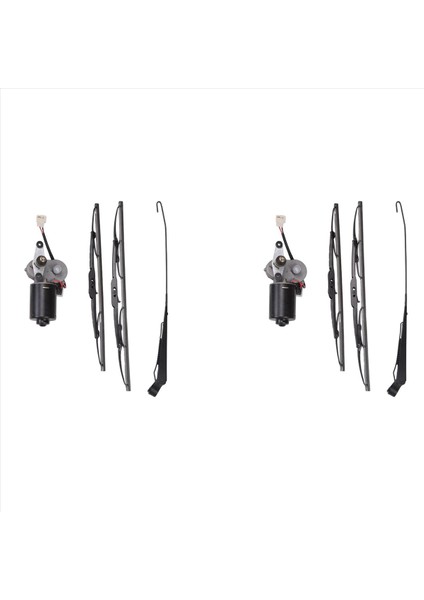 2 Set DC12V 30W Evrensel Utv Elektrikli Ön Cam Silindir Motor Kit Silecek Montajı Polaris Ranger Rzr 900 Honda (Yurt Dışından)
