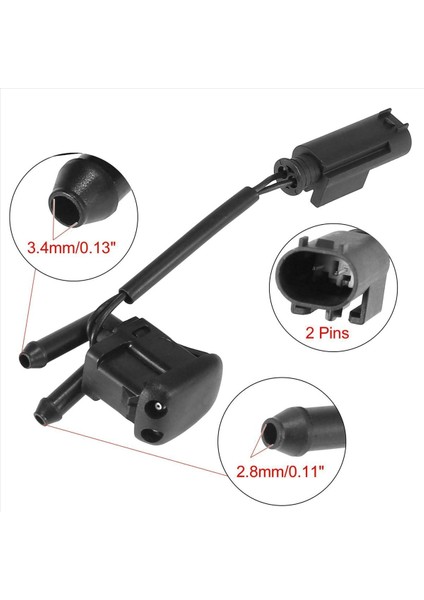 -Bmw E39 Için 2x 5-Serisi 1997-2003 525I 528I 530I 540I M5 Ön Cam Yıkama Memesi Isıtmalı Çift Giriş Fışkırtma Jeti (Yurt Dışından) indirimleri