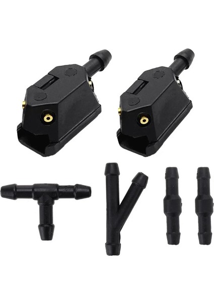 7pcs/set Ön Cam Silecek Kol Yıkama Memesi Jet 4 Yollu Kontrol Valf 2m Tüp Boru Hortumu T Y Konektörü Düz (Yurt Dışından) fiyatları