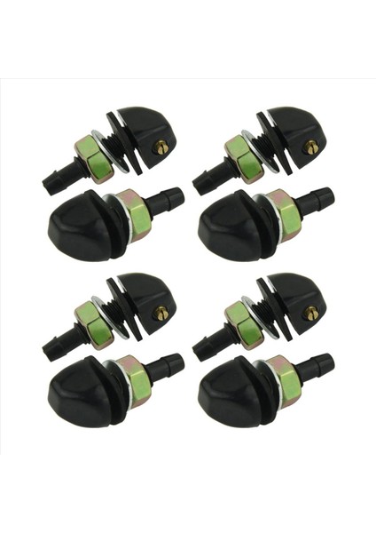 8 Adet Siyah Plastik Araba Ön Pencere Ön Cam Yıkayıcı Sprey Nozul Bmw Çifti (Yurt Dışından)