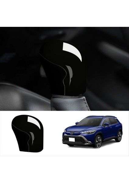 Iç Aksesuarlar Araba Dişli Kafası Vites Düğmesi Kapak Toyota Corolla Cross Için Hentbol Trim Sticker 19-2023 Parlak Siyah (Yurt Dışından) modelleri