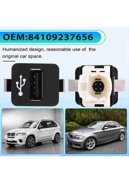 84109237656 Araba USB Soketi USB Şarj Portu Bmw 1 &#39 3&#39 5 &#39 6&#39 7 &#39 Alpina B7 X1 X3 X5 2004-2012 9145760 6982242 (Yurt Dışından) indirimleri
