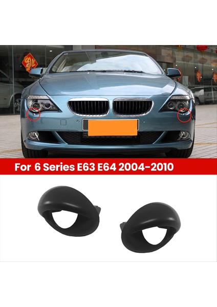 1 Çift Araba Far Rondelası Astarlı Kapaklar Bmw 6 Serisi E63 E64 2004-2010 51117115707 51117115708 (Yurt Dışından) fırsatları