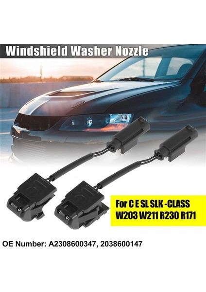 Sol ve Sağ Ön Cam Yıkayıcı Püskürtücü Nozul Jet 2308600347 Mercedes -Benz C E Sl Sl -Sınıfı W203 W211 R230 R171 (Yurt Dışından) fiyatları